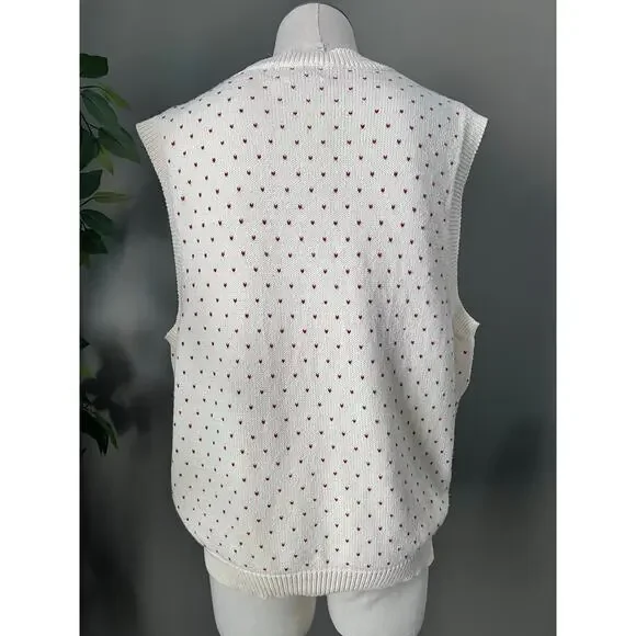 Charter Club Womens VTG Hand Embroidered Floral Fair Isle Sweater Vest Sz M - Picture 8 of 9